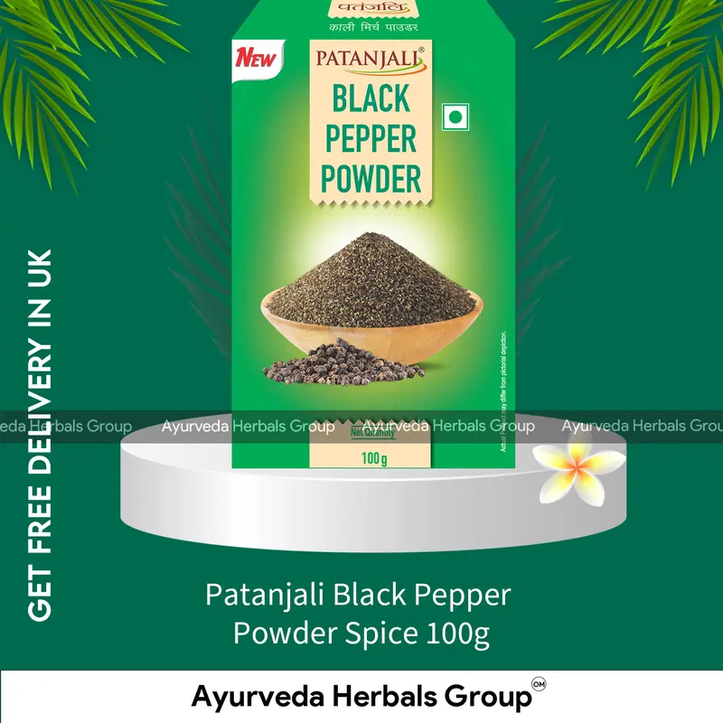Patanjali Black Pepper Powder Spice 100g - Indian Spice | Order Online in the UK