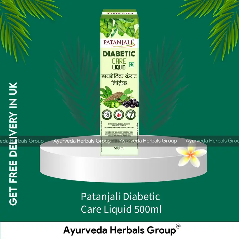 Patanjali Diabetic Care Liquid 500ml - Natural Food Product | Ayurvedic Products UK