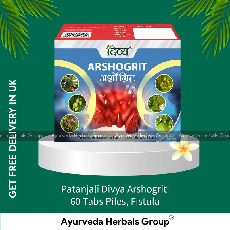 Patanjali Divya Arshogrit 60 Tabs Piles, Fistula.... - Ayurvedic Wellness Support | UK Delivery Available