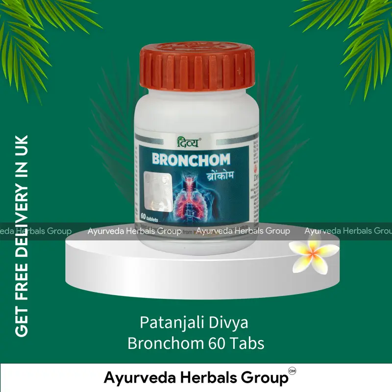 Patanjali Divya Bronchom 60 Tabs - Ayurvedic Wellness Support | Herbal Products UK