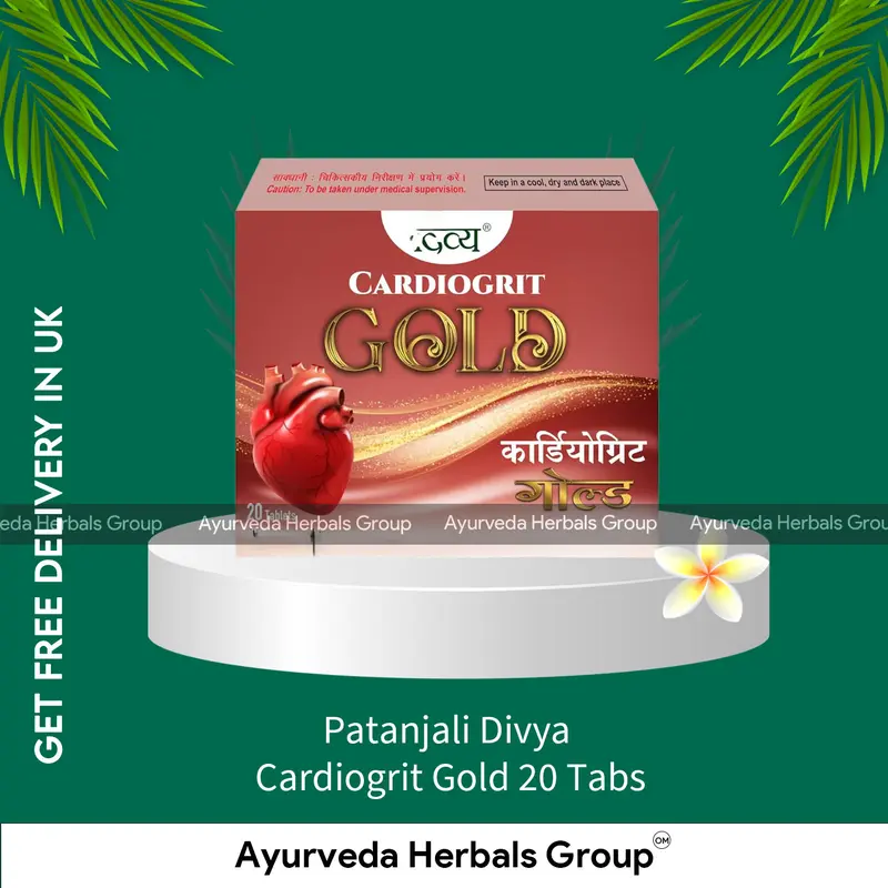 Patanjali Divya Cardiogrit Gold 20 Tabs - Ayurvedic Wellness Support | UK Delivery Available