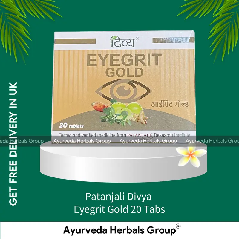 Patanjali Divya Eyegrit Gold 20 Tabs - Ayurvedic Wellness Support | Authentic Ayurveda UK