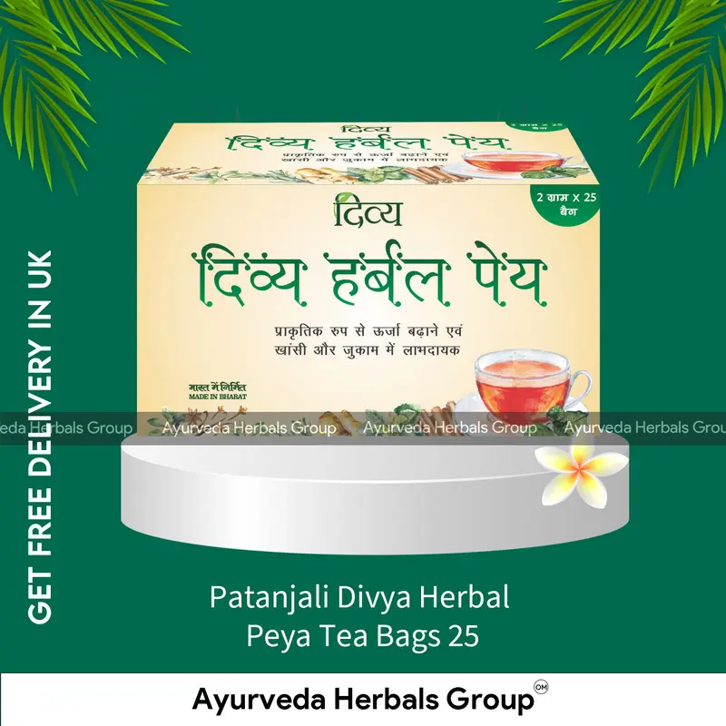 Patanjali Divya Herbal Peya Tea Bags 25. - Natural Food Product | Authentic Ayurveda UK