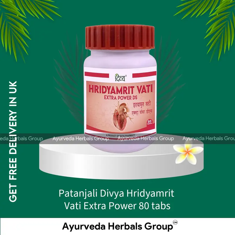 Patanjali Divya Hridyamrit Vati Extra Power 80 tabs - Ayurvedic Heart Support | Order Online in the UK