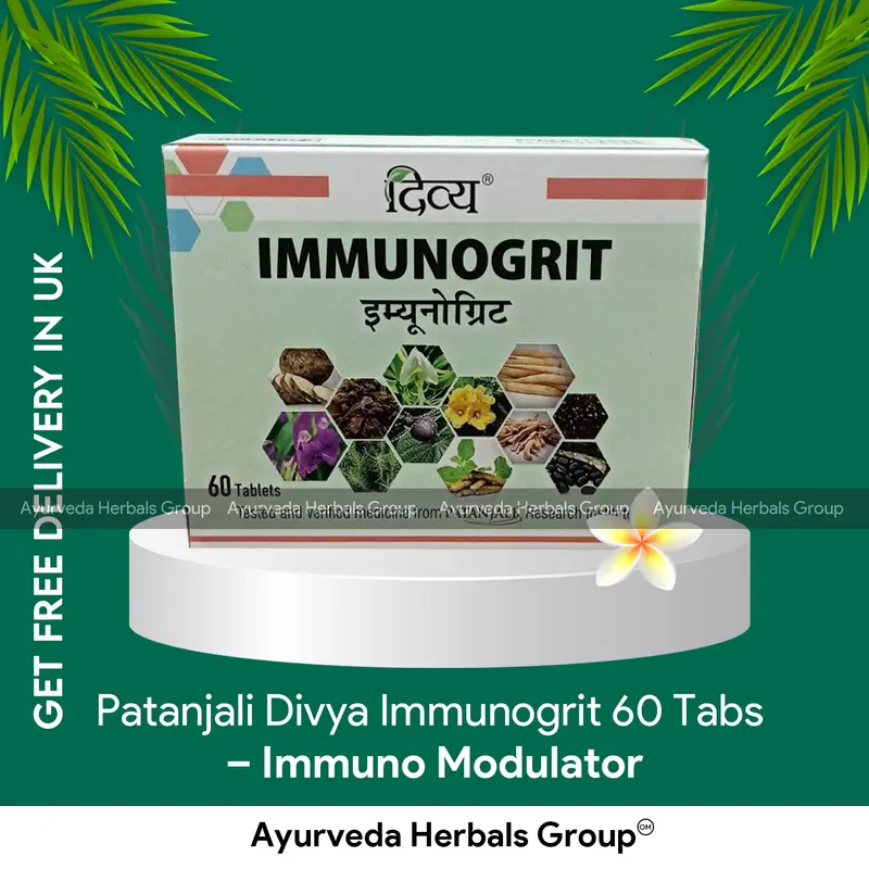 Patanjali Divya Immunogrit 60 Tabs - Ayurvedic Wellness Support | Indian Products UK