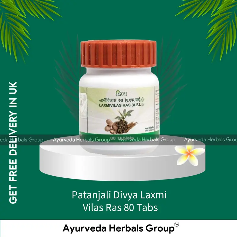 Patanjali Divya Laxmi Vilas Ras 80 Tabs - Ayurvedic Wellness Support | Delivered Across the UK