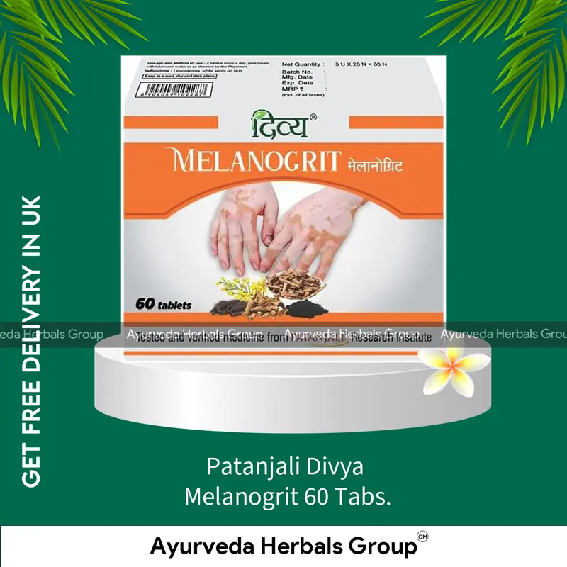 Patanjali Divya Melanogrit 60 Tabs. - Ayurvedic Wellness Support | Authentic Ayurveda UK