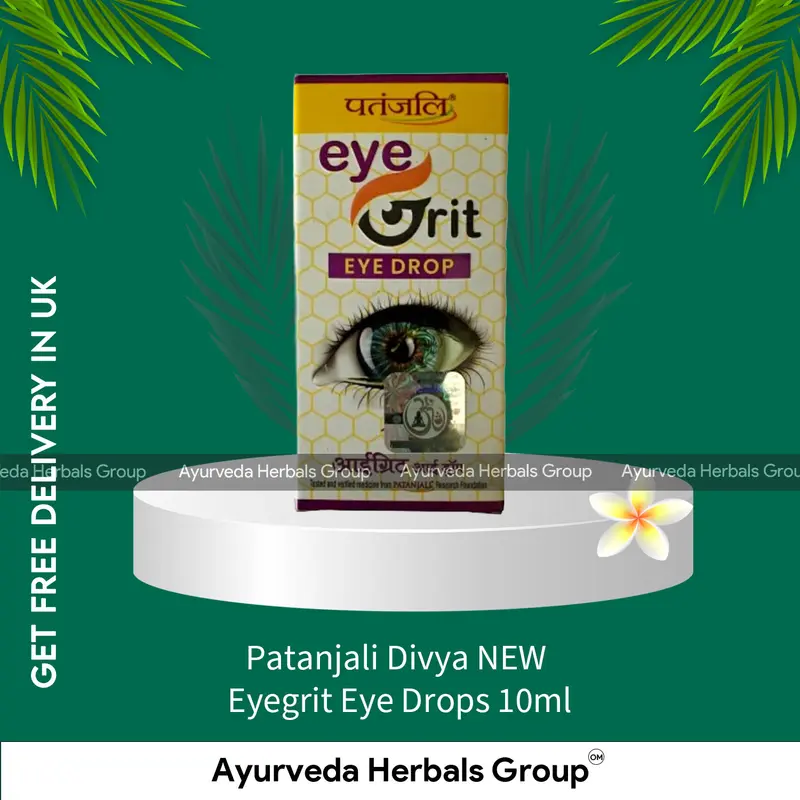 Patanjali Divya NEW Eyegrit Eye Drops 10ml - Natural Personal Care | Herbal Products UK