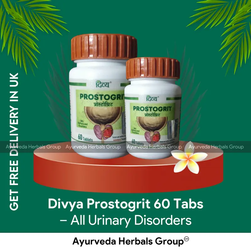Patanjali Divya Prostogrit 60 Tabs - Ayurvedic Wellness Support | Indian Products UK