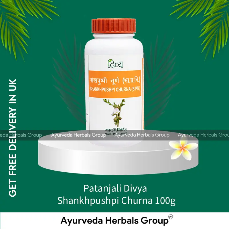 Patanjali Divya Shankhpushpi Churna 100g - Ayurvedic Wellness Support | Shop Online from London