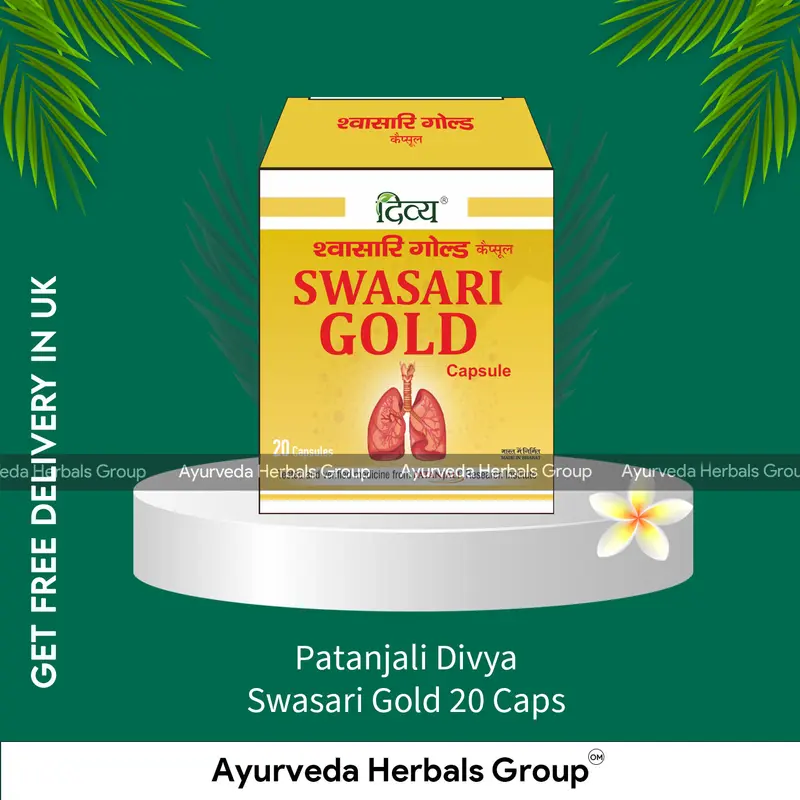 Patanjali Divya Swasari Gold 20 Caps - Ayurvedic Respiratory Support | Authentic Ayurveda UK