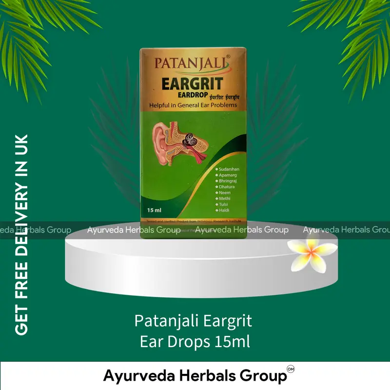 Patanjali Eargrit Ear Drops 15ml - Natural Personal Care | Herbal Products UK