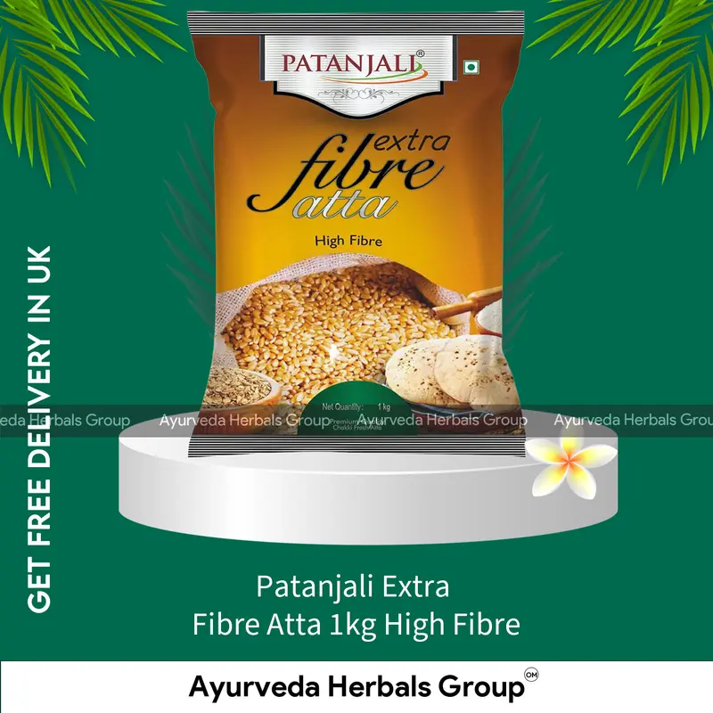 Patanjali Extra Fibre Atta 1kg High Fibre - Natural Food Product | Indian Products UK