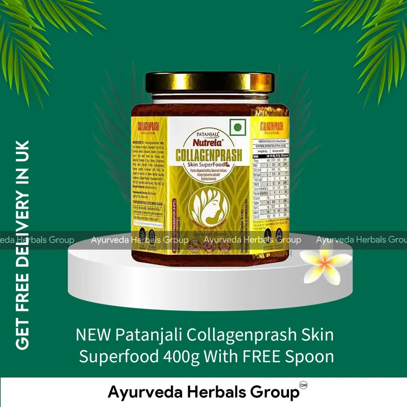 Patanjali NEW Patanjali Collagenprash Skin Superfood 400g With FREE Spoon - Ayurvedic Health Food | Indian Products UK