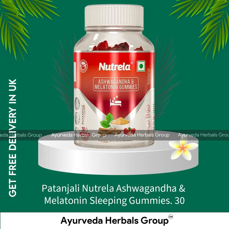 Patanjali Nutrela Ashwagandha & Melatonin Sleeping Gummies. 30 - Natural Food Product | Ayurveda Herbals UK