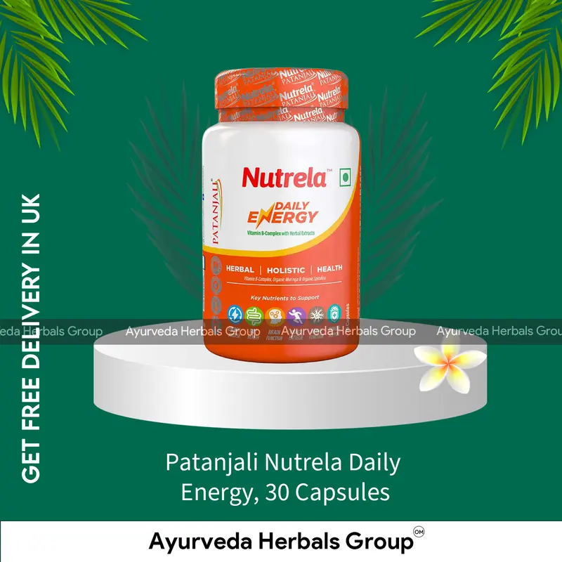 Patanjali Nutrela Daily Energy, 30 Capsules - Ayurvedic Wellness Support | Ayurvedic Products UK