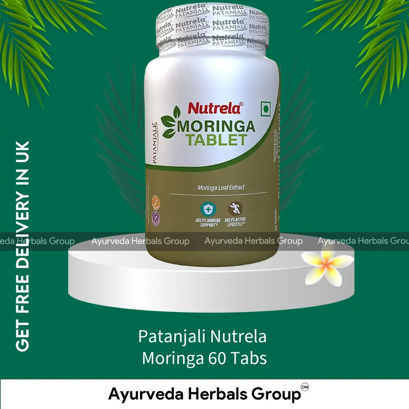 Patanjali Nutrela Moringa 60 Tabs - Ayurvedic Wellness Support | Indian Products UK