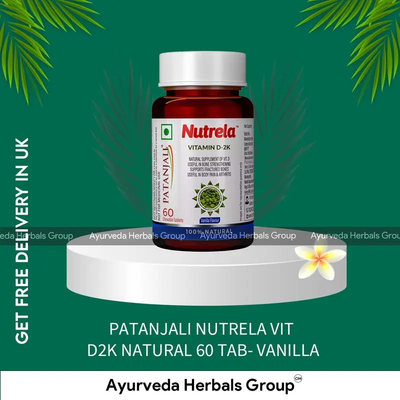 PATANJALI NUTRELA VIT D2K NATURAL 60 TAB- VANILLA - Ayurvedic Wellness Support | London Ayurvedic Store