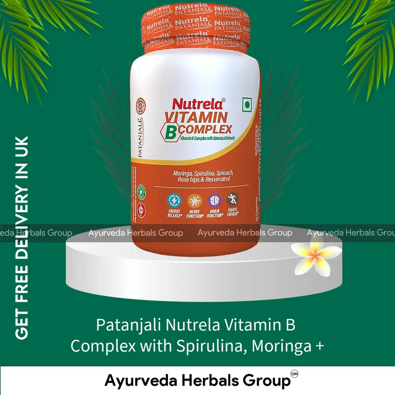 Patanjali Nutrela Vitamin B Complex with Spirulina, Moringa + - Ayurvedic Wellness Support | London Ayurvedic Store