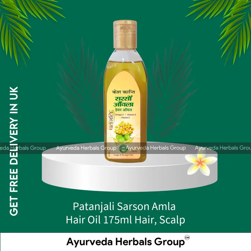 Patanjali Sarson Amla Hair Oil 175ml Hair, Scalp.... - Herbal Hair Care | Delivered Across the UK