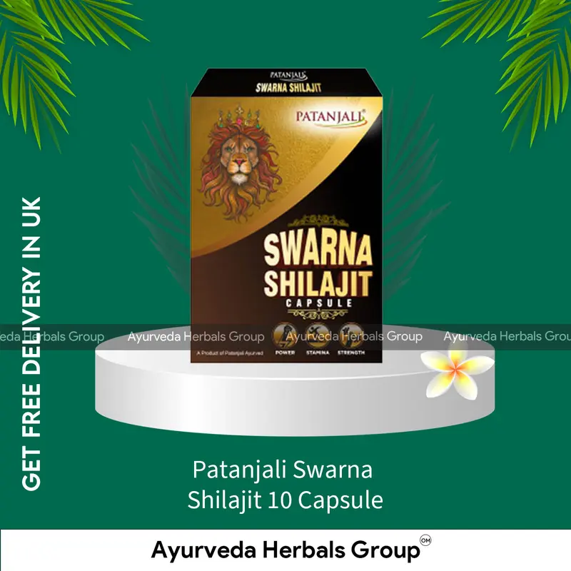 Patanjali Swarna Shilajit 10 Capsule - Ayurvedic Wellness Support | Ayurveda Herbals UK