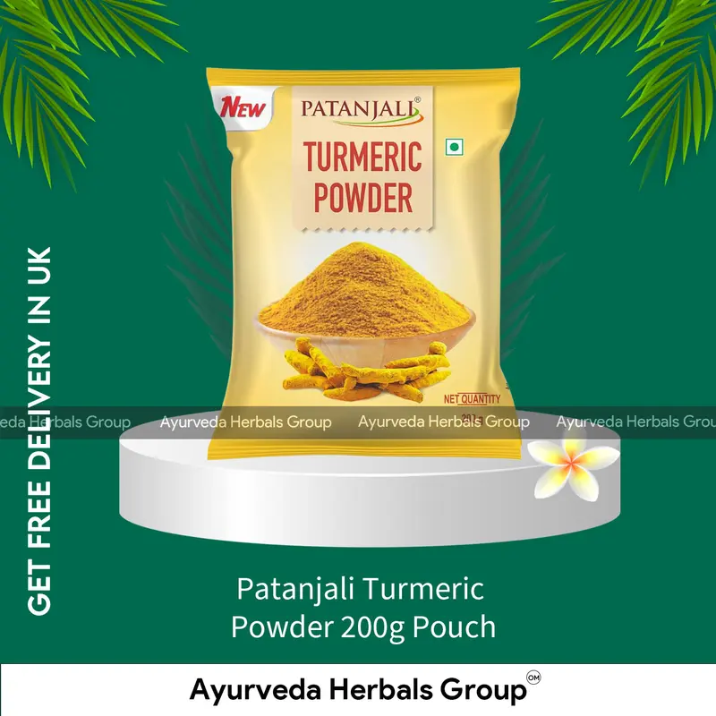 Patanjali Turmeric Powder 200g Pouch - Natural Food Product | Shop Online from London