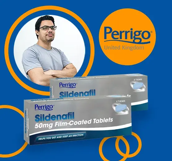 Perrigo Sildenafil 50mg Film-Coated Tablets - 4 or 8 Tablets