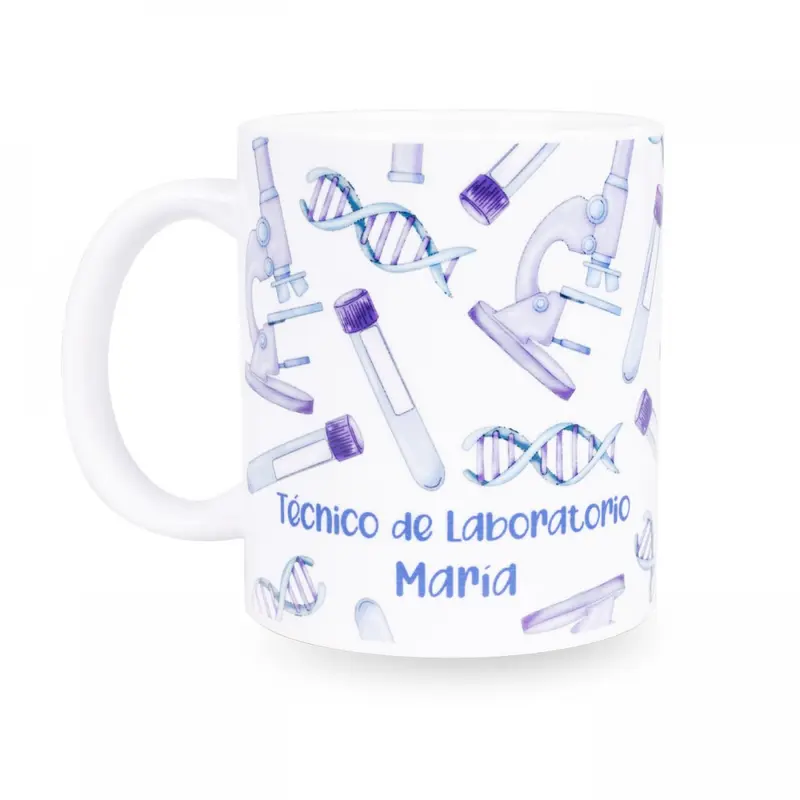 Personalised Custom Name Classic Mug Laboratory Technician White Ceramic