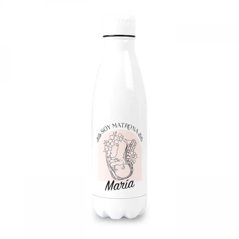 Personalised Custom Name Classic Stainless Steel Thermo Bottle I'am a Midwife Baby Print 700ml