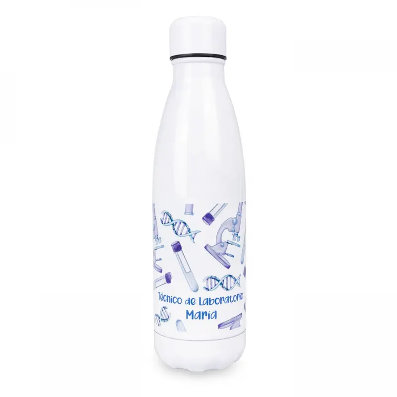 Personalised Custom Name Classic Stainless Steel Thermo Bottle Laboratory Technician 700ml