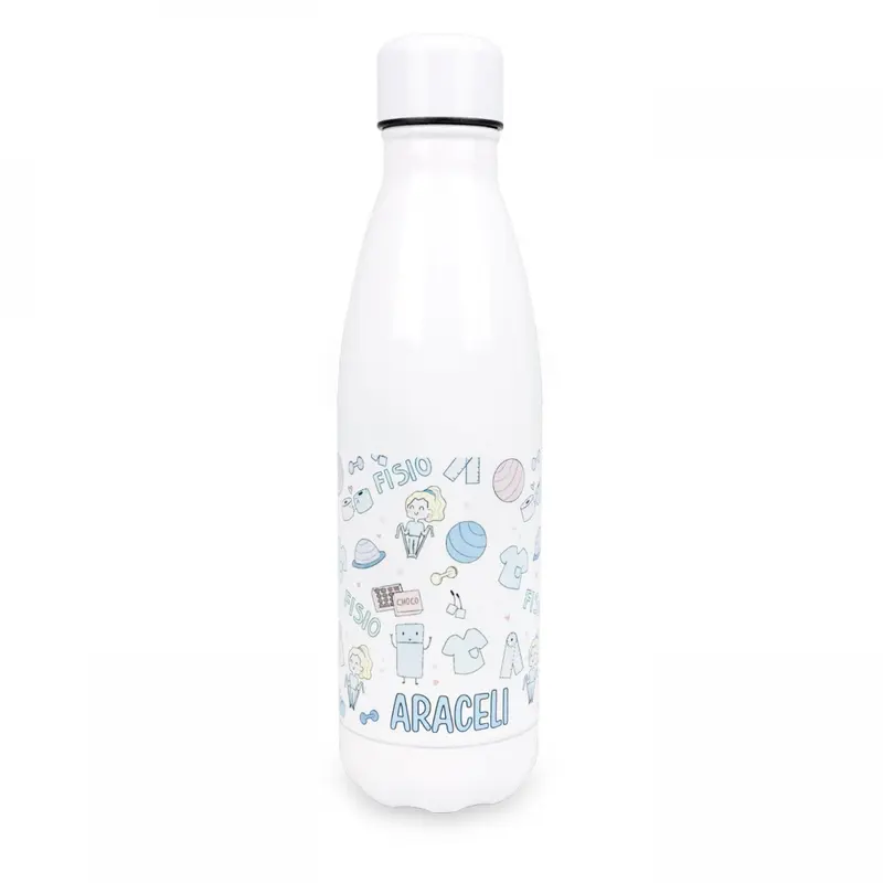 Personalised Custom Name Classic Stainless Steel Thermo Bottle Physio Pastel Colors 700ml