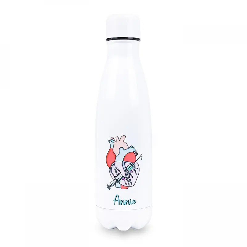 Personalised Custom Name Classic Stainless Steel Thermo Bottle Rebelheart 700ml