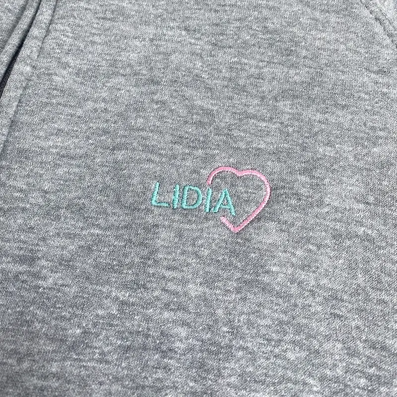 Personalised Custom Name Unisex Sweatshirt Jacket with Zipper Grey Design 5