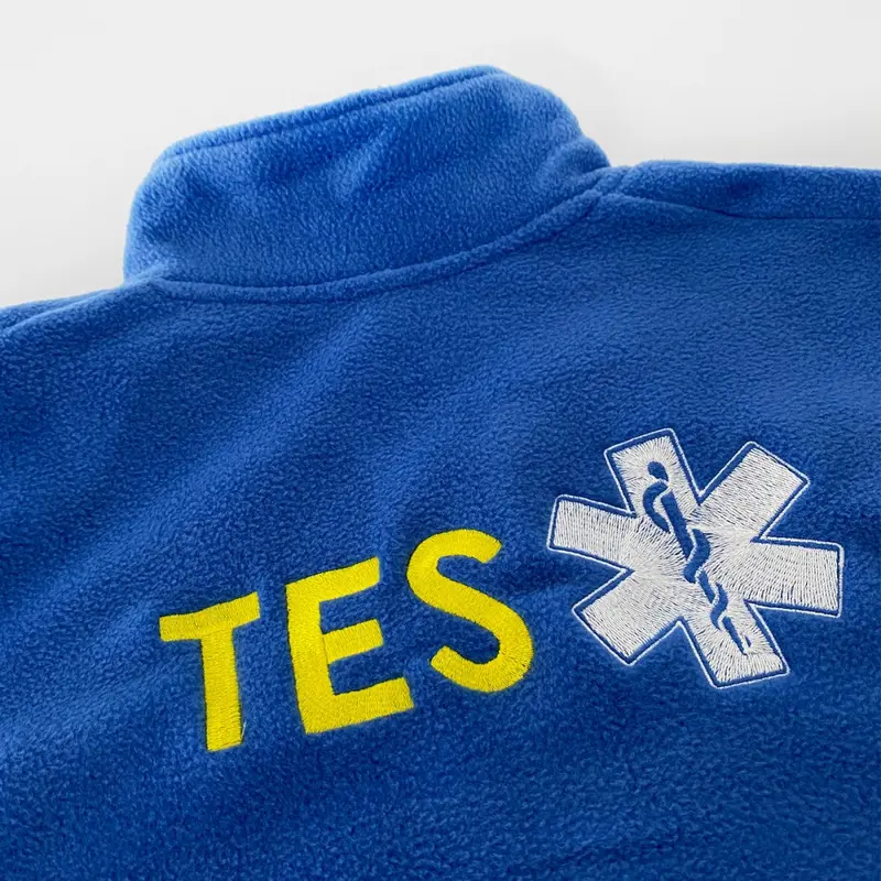 Personalised Custom Name Women Fleece Jacket Blue Design 1