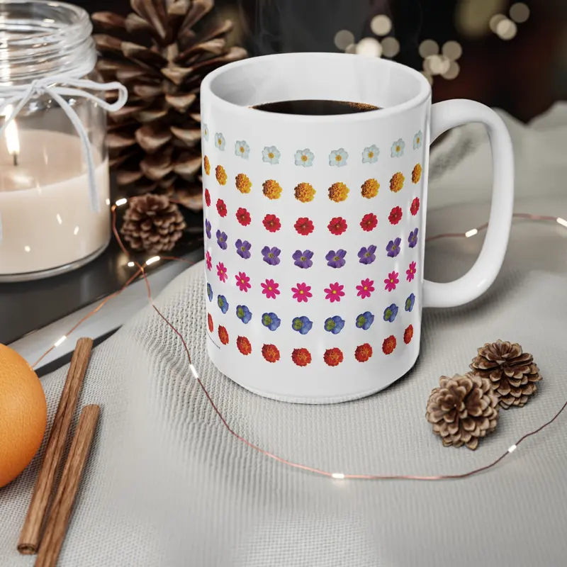Petal Power - Ceramic Tea/Coffee Mug, 11oz, 15oz