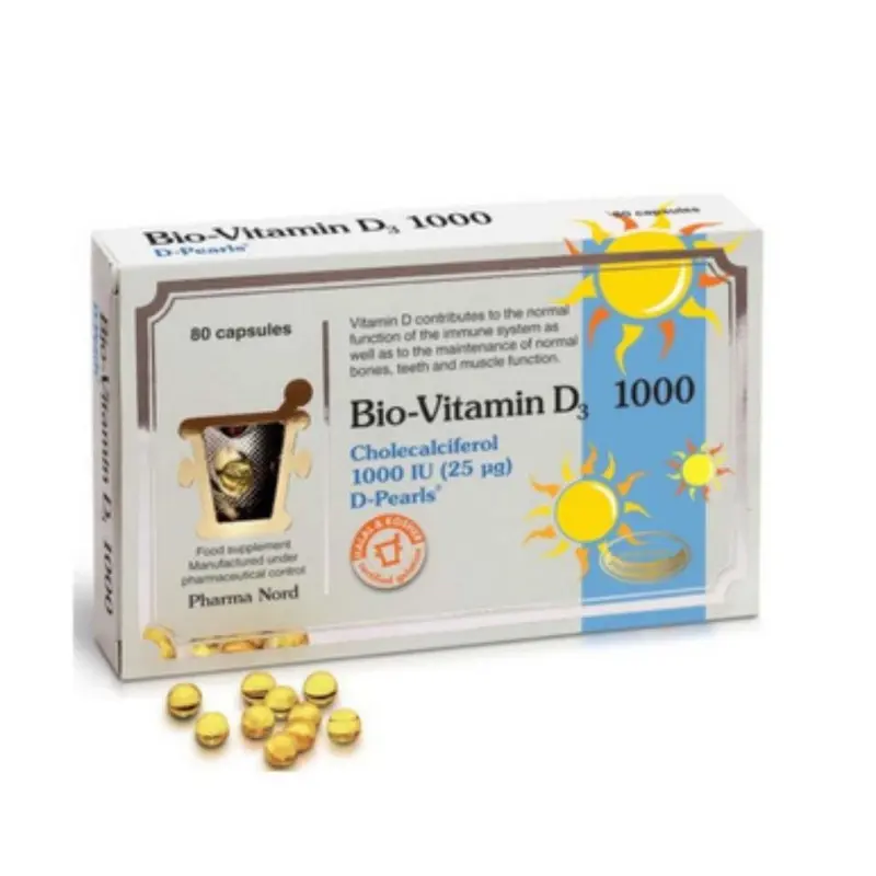 Pharma Nord Bio-Vitamin D3 1000iu 25mcg 80 Capsules