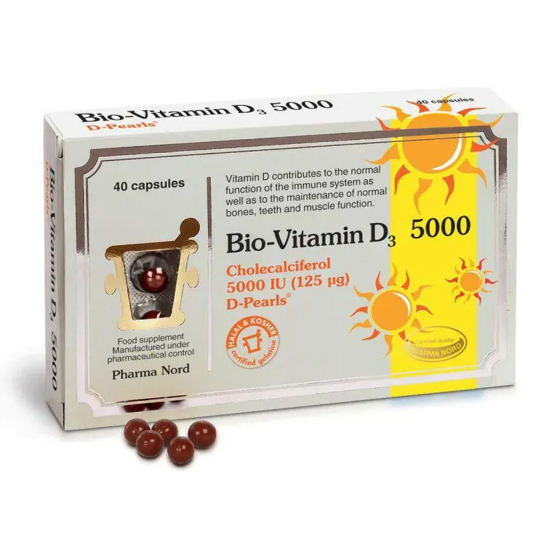 Pharma Nord | Bio Vitamin D3 125MCG Supplements 5000IU x 40 (P)