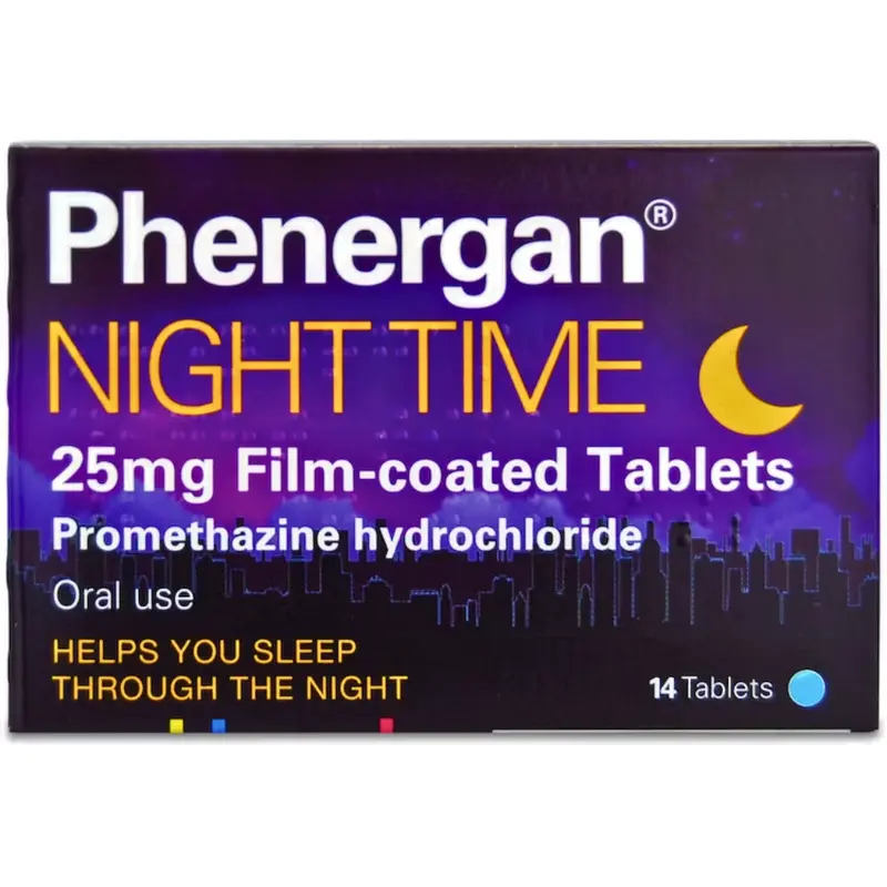 Phenergan Night Time 25mg (Promethazine) - 14 Tablets