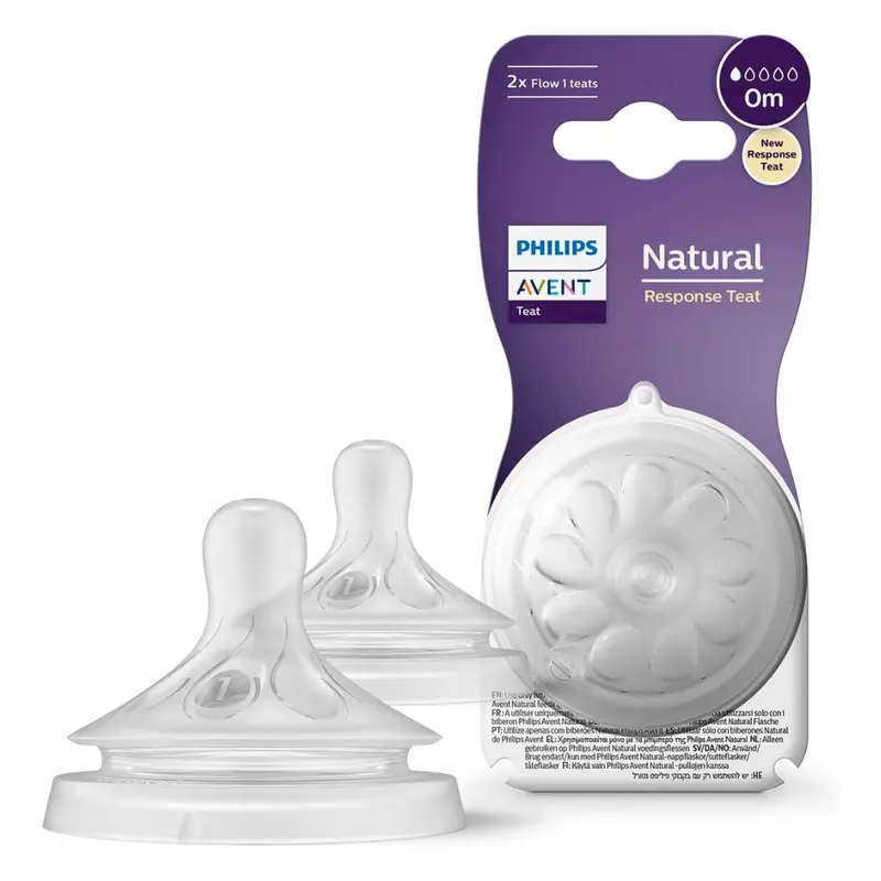 Philips Avent Natural Response Bottle Teat 2 x Baby Bottle Flow(N)
