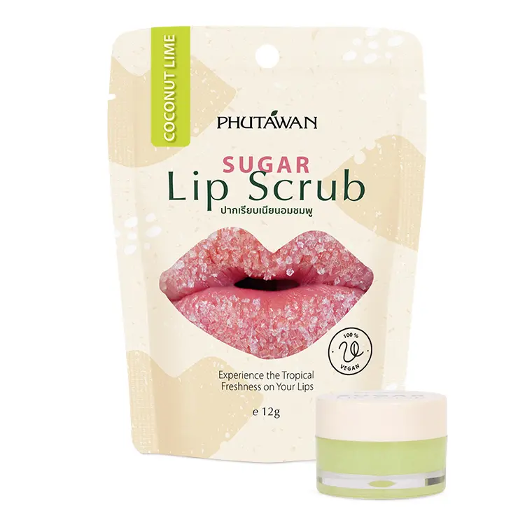Phutawan - Sugar Lip Scrub, Coconut Lime 12g.