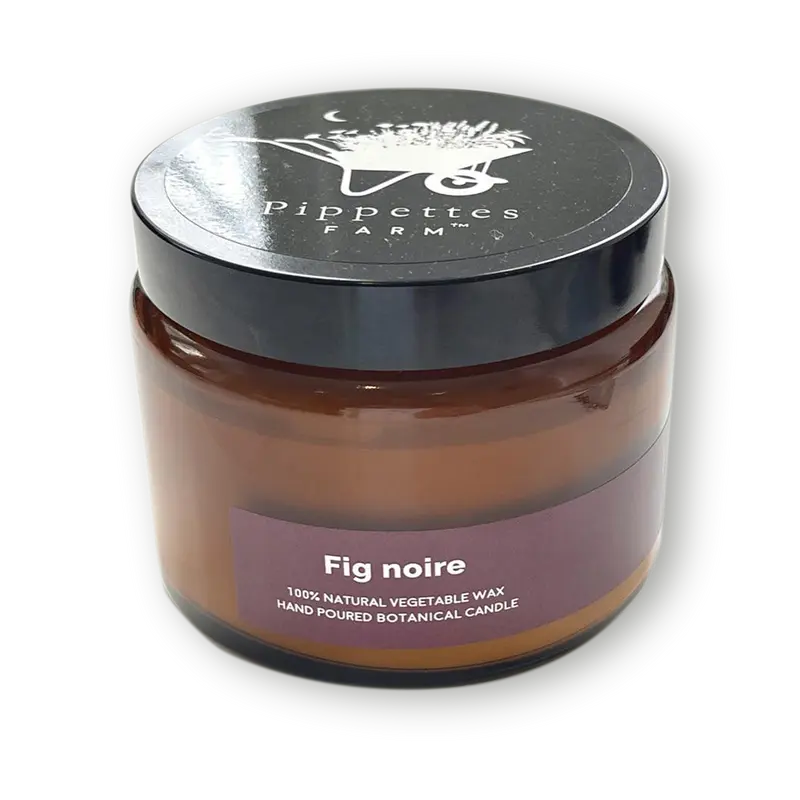 Pippettes 50 hour Soy Hand-poured Candles in Amber Glass Jar