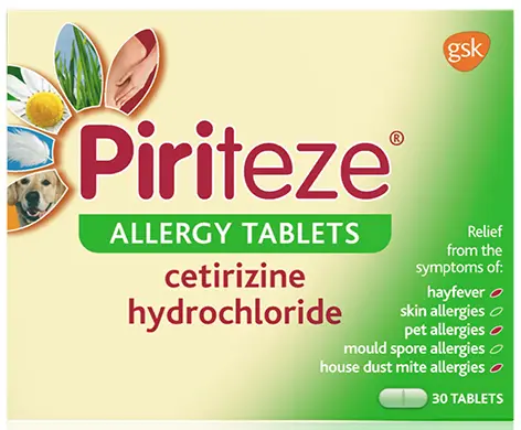 Piriteze Allergy Tablets - 30 Tablets (A)