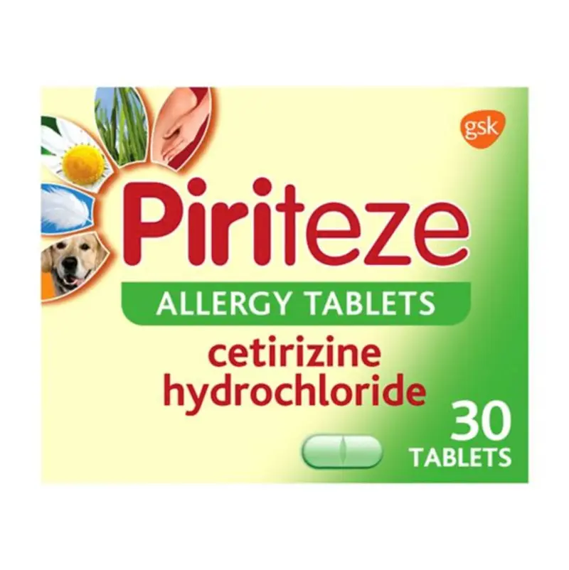 Piriteze Antihistamine Allergy Relief Tablets, Cetirizine ‚ pack of 30