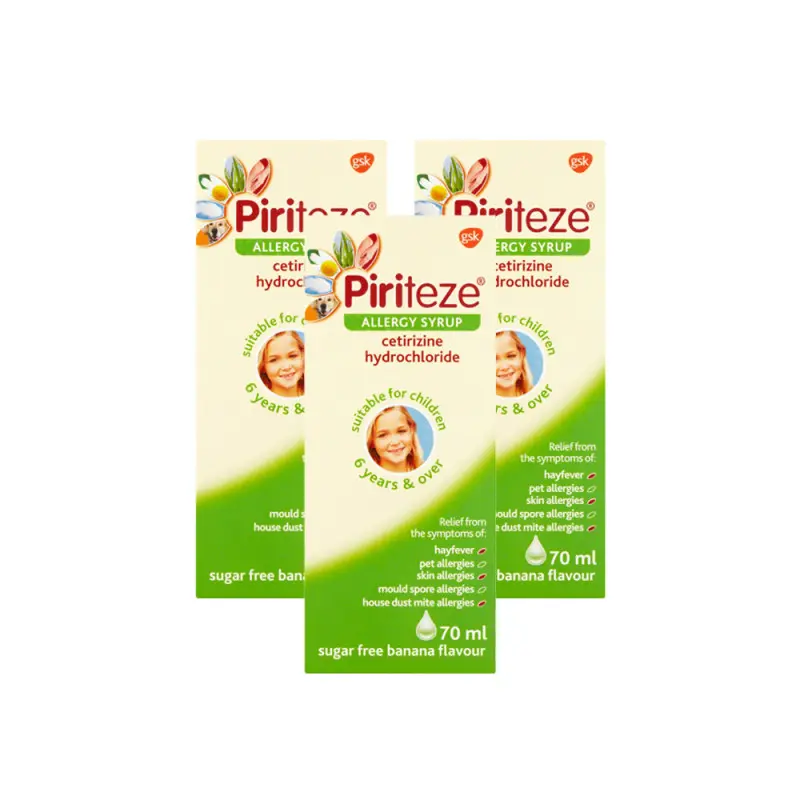 Piriteze Once A Day Allergy Syrup Triple Pack
