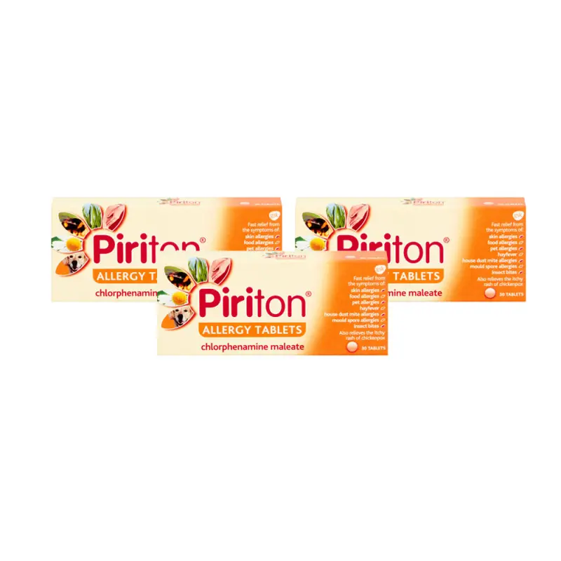 Piriton Hayfever & Allergy Tablets Triple Pack