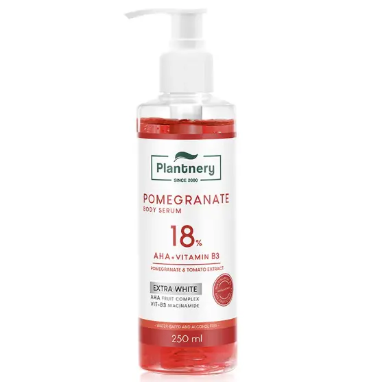 Plantnery - Pomegranate AHA Extra White Red Body Serum 250ml.