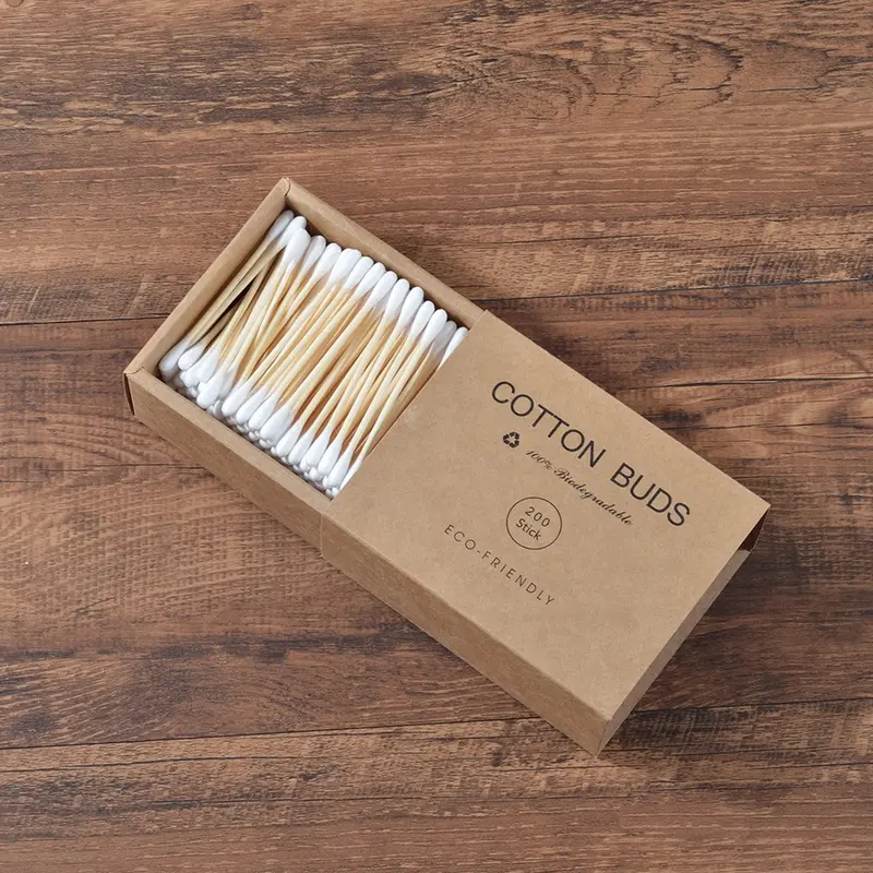 Plastic-Free Bamboo Cotton Buds 200Pcs/Box