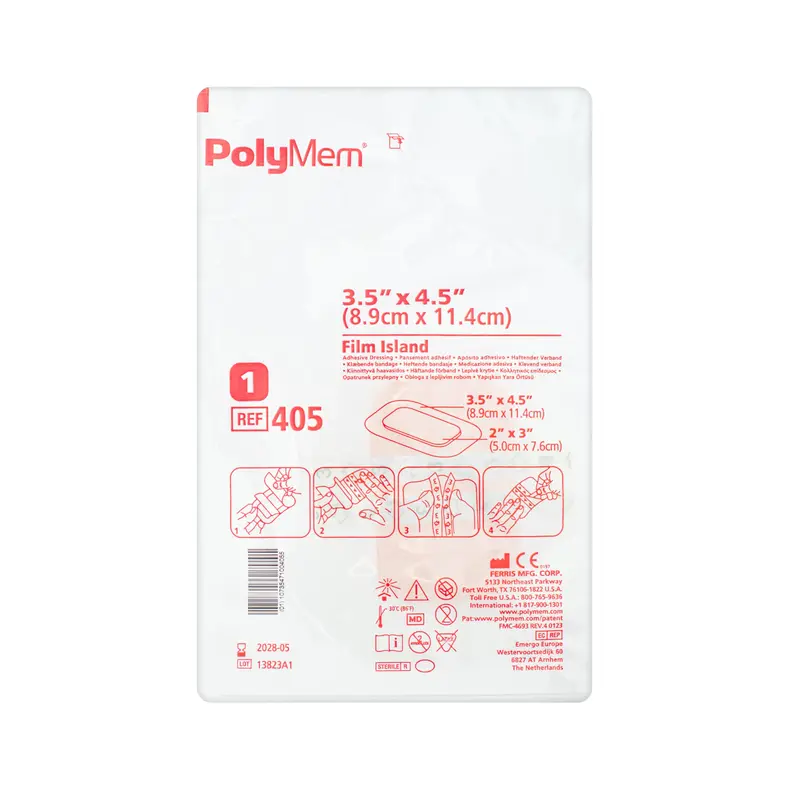 PolyMem Adhesive Polymeric Membrane Dressing (8.9cm x 11.4cm) (x1 or 15)