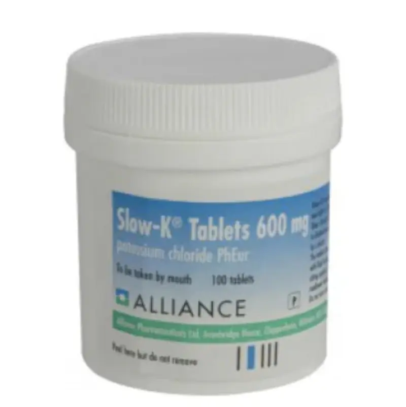 Potassium Chloride tablets p/r 600mg - pack of 100 (P)