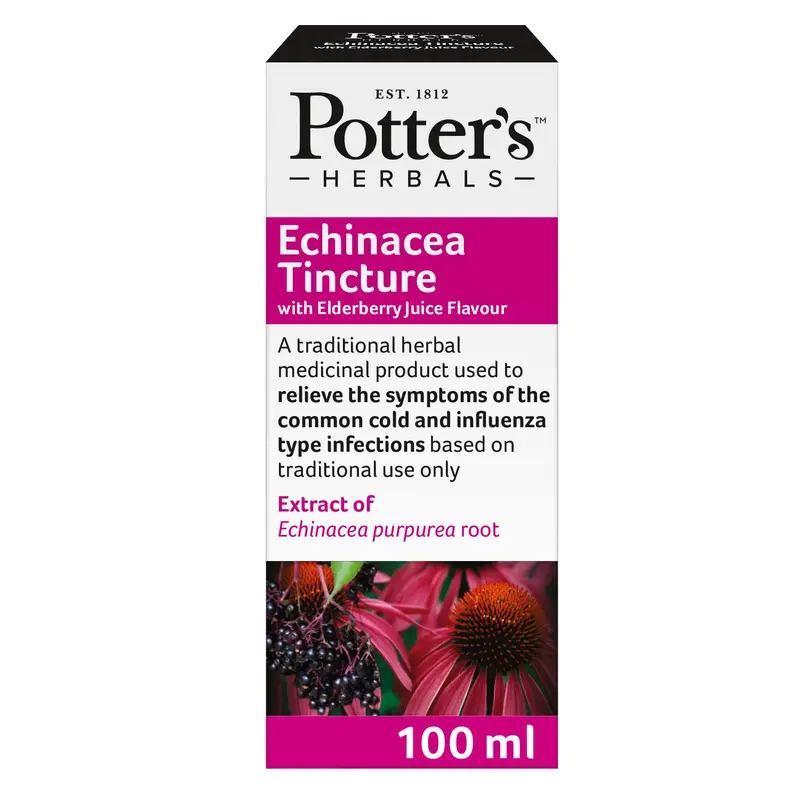 Potter's Echinacea Tincture with Elderberry Juice Flavour - 100ml